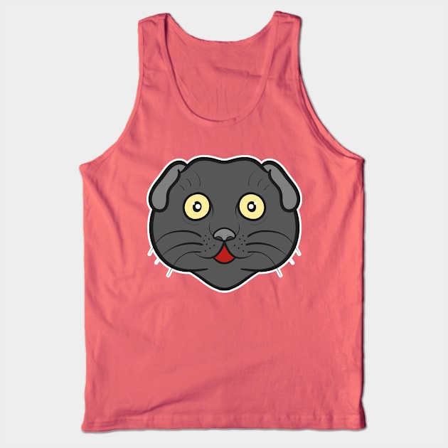 Scottish fold cat Tank Top by happymonday